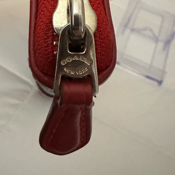 Coach Brown Monogram with Red Trim Wallet - Picture 4 of 16